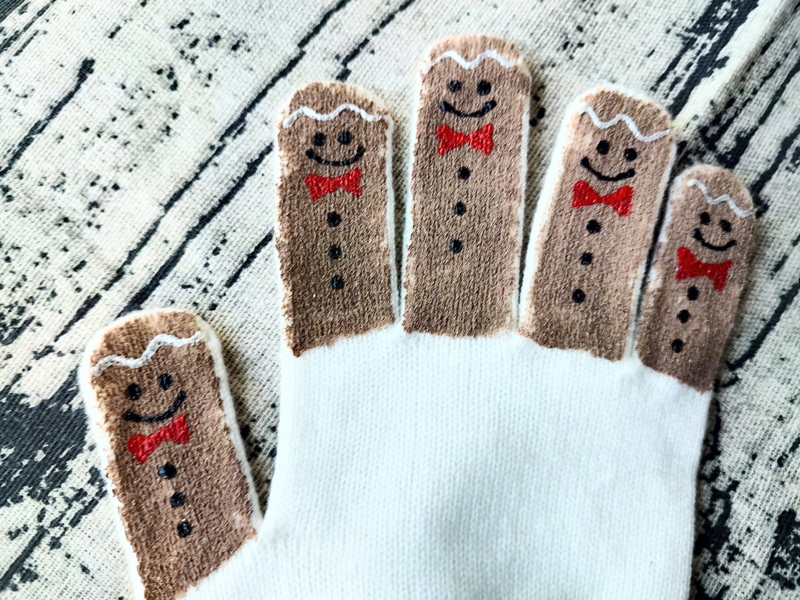 Gingerbread Man Hand Puppet Counting Activity Dramatic Play Etsy