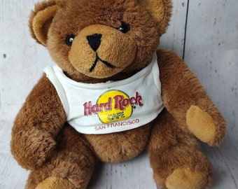 Hard Rock Cafe San Francis Teddy Bear 9 In Herrington Plush T Shirt Vintage 1990