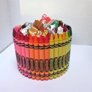 Crayon candy dish, pencil holder, teacher gift, teacher appriciation