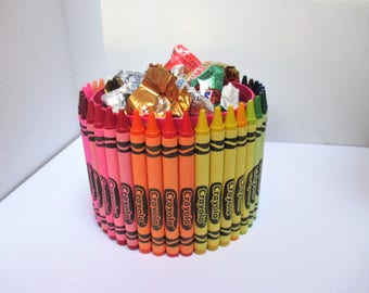 Crayon candy dish, pencil holder, teacher gift, teacher appriciation