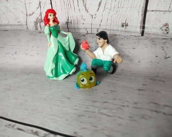 Disney La Sirenita Ariel y Eric Flounder Figuras Cake Toppers