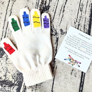 Crayon hand puppet, color activity, color counting, learning tool