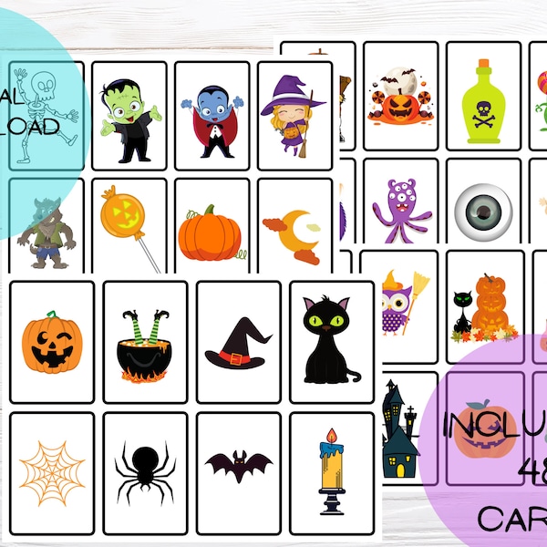 Halloween memory game printable, Halloween party, Halloween game