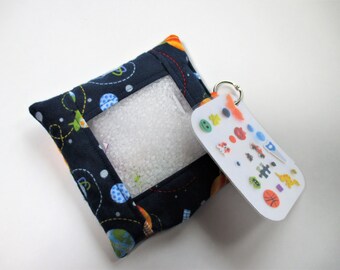 Outerspace busy bag, fine motor development, sensory toy, fidget toy,