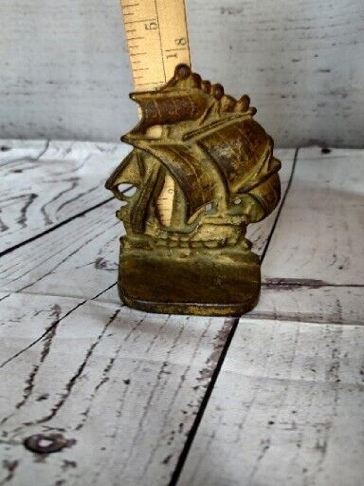 ヴィンテージ真鍮船帆船ブックエンド - Etsy 日本