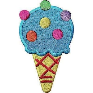 Eiswaffel-Aufnäher zum Aufbügeln oder Aufnähen, zum Aufnähen, für Taschen, Hemden, Jeans, Jacken und Mützen