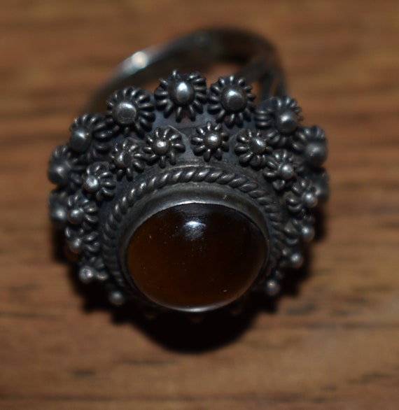 SALE ** Tiger's Eye Vintage "POISON" Ring - FREE … - image 4