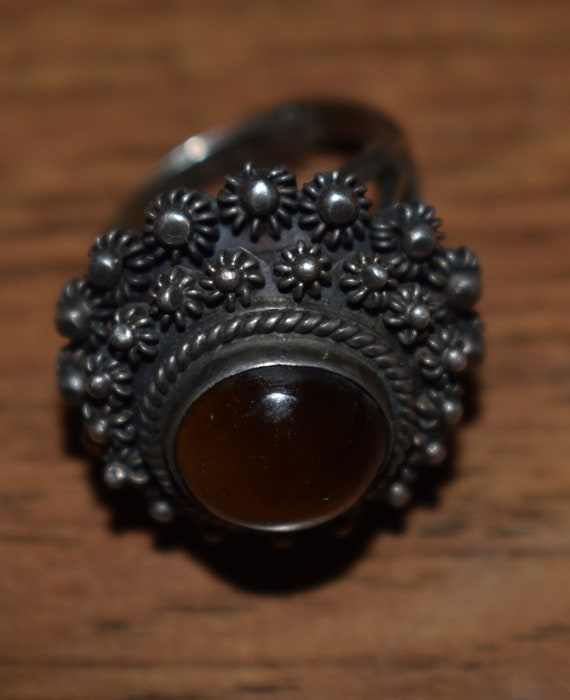 SALE ** Tiger's Eye Vintage "POISON" Ring - FREE … - image 5