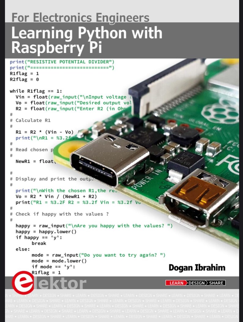 Learning Python with Raspberry Pi For Engineers (2019) image 1