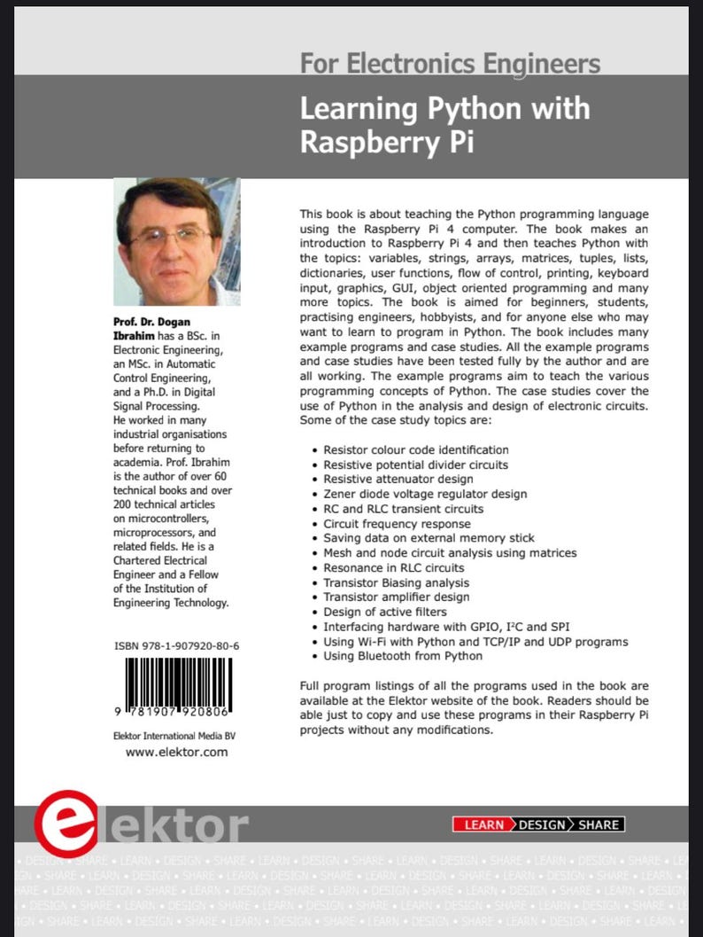 Learning Python with Raspberry Pi For Engineers (2019) image 2