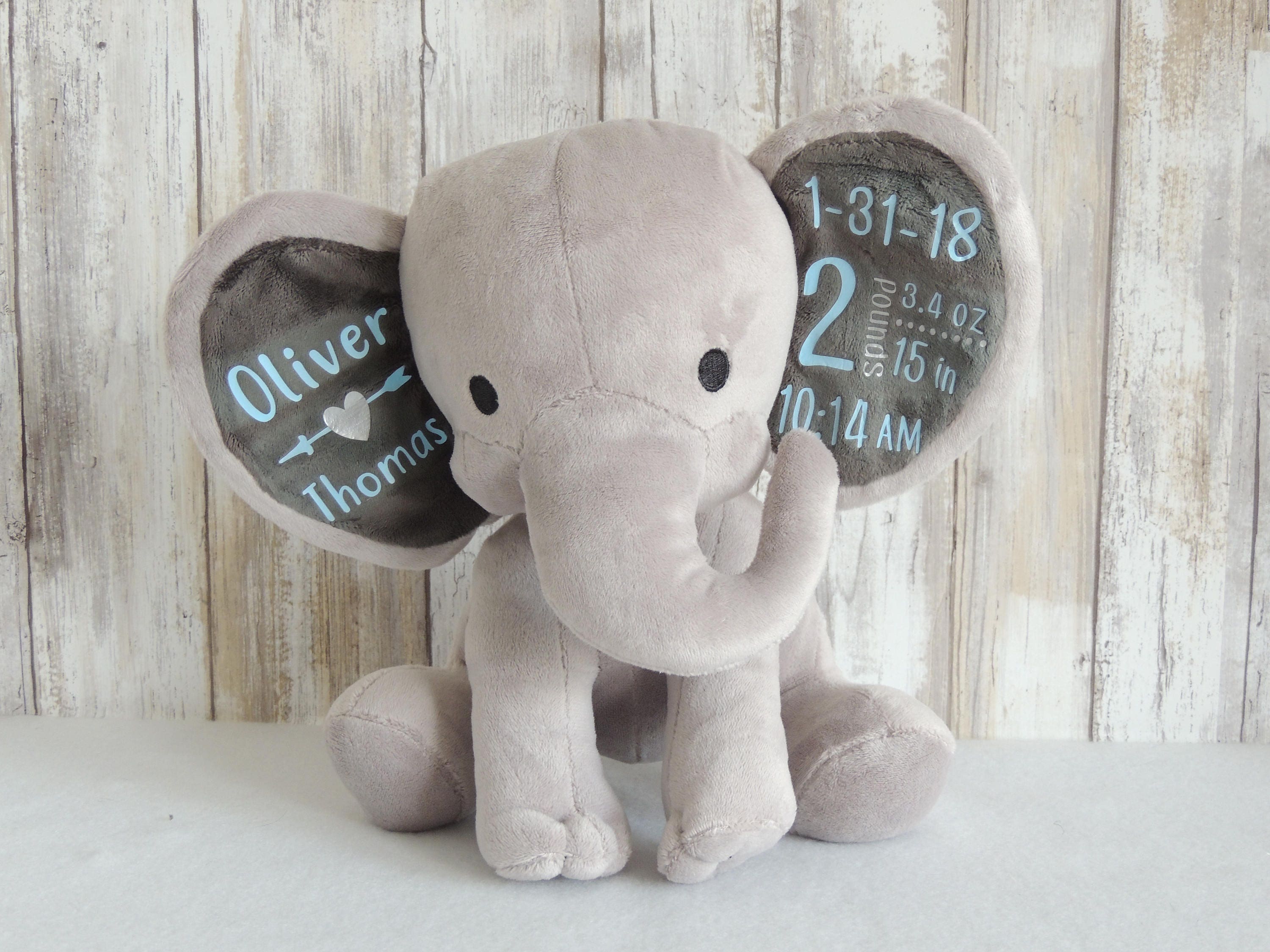 Download Baby Boy Birth Stat Elephant Birth Announcement Elephant ...