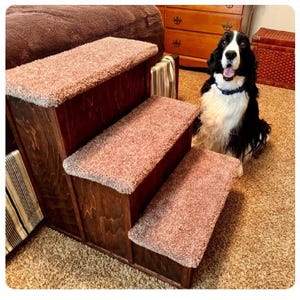 Pet Step 24&quot; tall x 24&quot; deep x 20&quot; wide Wood Pet 3 Step stairs