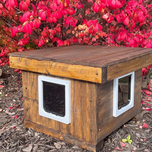 Outdoor Cat House Etsy
