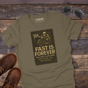 Fast Is Forever Motorcycle Tee, Vintage Biker Tee, Classic Motorcycle T-shirt, Classic Style Graphic, Old school Shirt, Motorcycle t-shirts