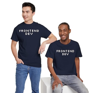 Camiseta Frontend Dev Pixel Font, Regalo para Desarrolladores Web, Camiseta Unisex de Algodón imagen 7