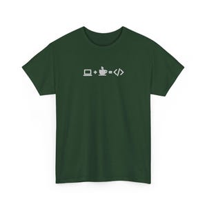 Minimalist Laptop Coffee Code Tee, Programmer Gift, Software Engineer Apparel image 6