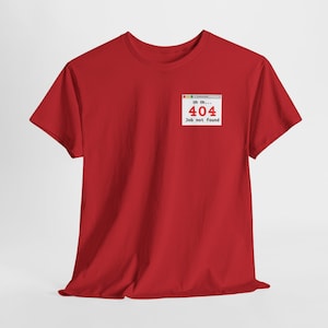 Programmerare 404 Jobb hittades inte T-shirt, kodning Humor Webbutvecklare Tee
