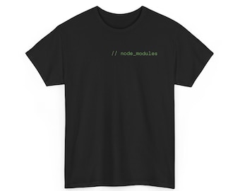 Camiseta divertida de módulos de Node, Los objetos más pesados del universo, Regalo para ingenieros de software