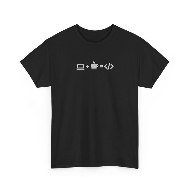 Minimalist Laptop Coffee Code Tee, Programmer Gift, Software Engineer Apparel image 5