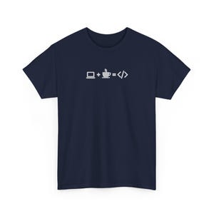 Minimalist Laptop Coffee Code Tee, Programmer Gift, Software Engineer Apparel image 9