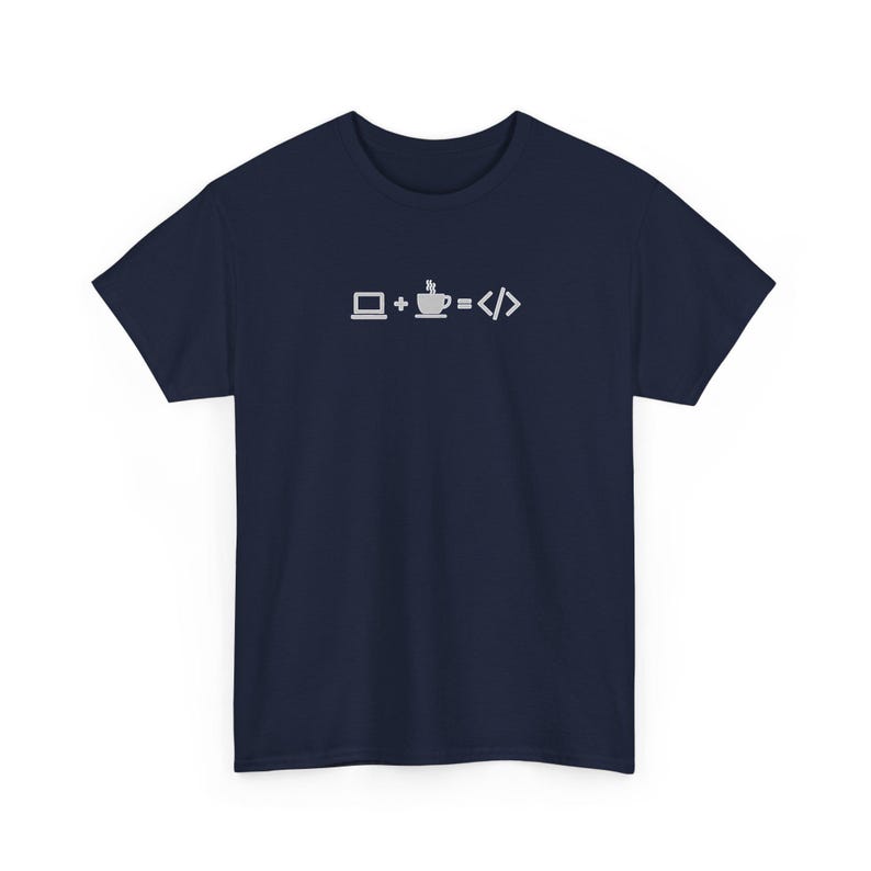 Minimalist Laptop Coffee Code Tee, Programmer Gift, Software Engineer Apparel image 9