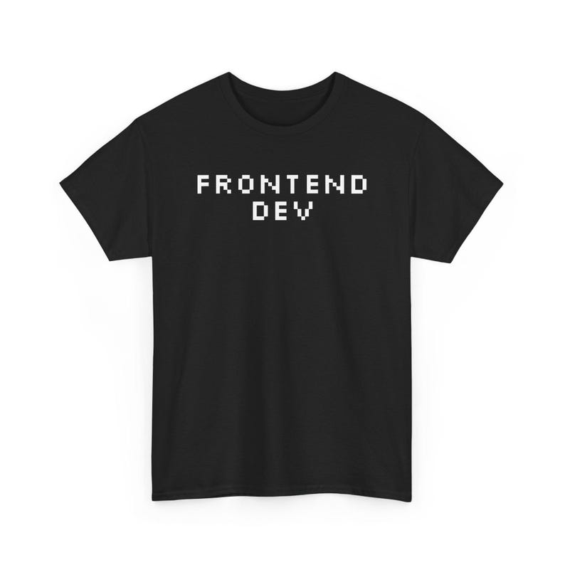 Camiseta Frontend Dev Pixel Font, Regalo para Desarrolladores Web, Camiseta Unisex de Algodón imagen 8