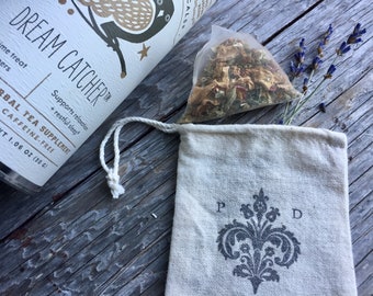 Whimsical FLEUR DE LIS Wedding Favor Bags (Set of 12), Personalized Muslin Favor Bags w/ Initials of Bride & Groom, French Inspired, 3" x 4"