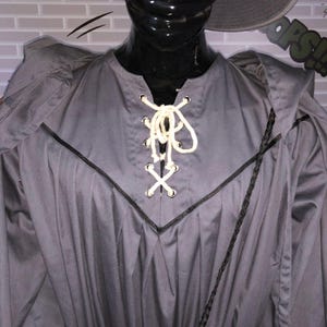 Gandalf the Grey Wizard inspired Cosplay Costume – Wizard Robe, Hat, Belt & Bag (handmade) image 18