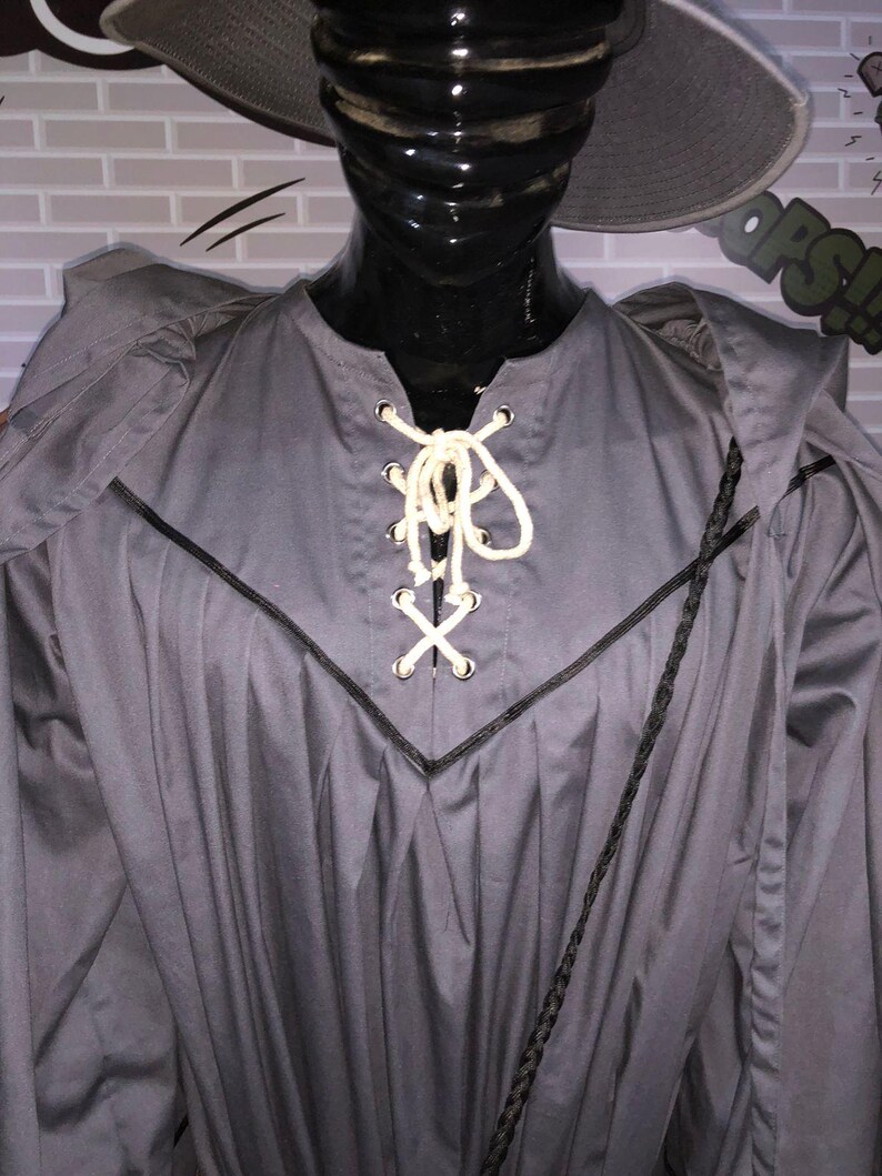 Gandalf the Grey Wizard inspired Cosplay Costume – Wizard Robe, Hat, Belt & Bag (handmade) image 18