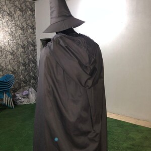 Gandalf the Grey Wizard inspired Cosplay Costume – Wizard Robe, Hat, Belt & Bag (handmade) image 19