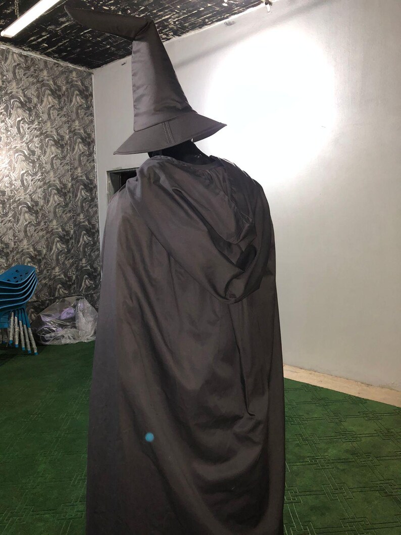 Gandalf the Grey Wizard inspired Cosplay Costume – Wizard Robe, Hat, Belt & Bag (handmade) image 19
