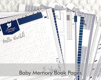 5 Year Deluxe Baby Memory Book Pages