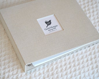 12"x12" Fabric Scrapbook Binder Album - Natural Linen