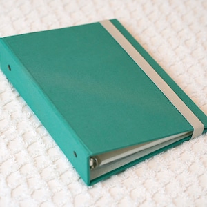 A5 Cloth 6 Ring Binder Planner Organizer  - Midnight Green