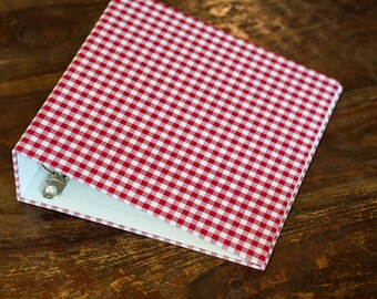 1 Year Baby Memory Book - Red and White Gingham