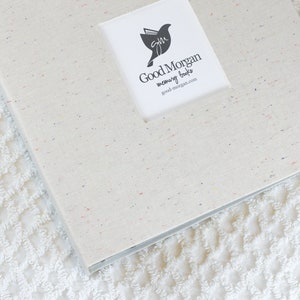 Álbum personalizado com 3 argolas para escritório, fichário escolar, álbum de recortes, receitas - creme de linho salpicado