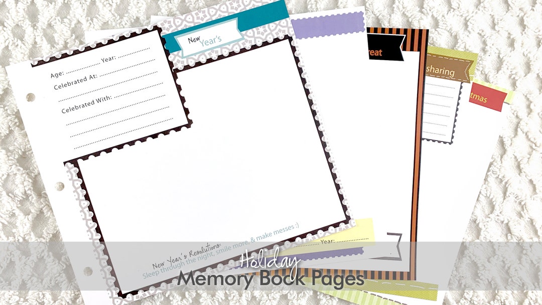 Holiday Pack - Printed Pages - 8.5"x11" w/3ringhole, 24 pg Pack