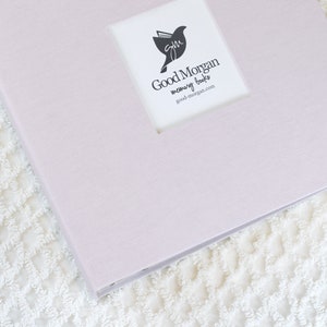 Baby Memory Book Custom 1 Year Baby Memory Album Scrapbook - Orchid Linen