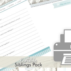 Pagina di libro di memoria stampabile-fratelli memoria Book Pack