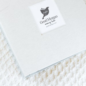 Baby Memory Book Custom 5 Year Baby Memory Album Scrapbook  - Solid Cream Album