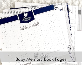 1st Year Baby Memory Book Pages