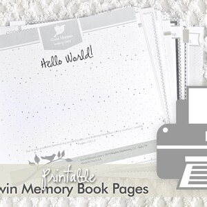 Pagine di memory book stampabili - Twins Memory Pages