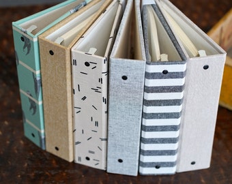 A5 or Half Size Mini Fabric Ring Binder Organizer - Choose your Fabric