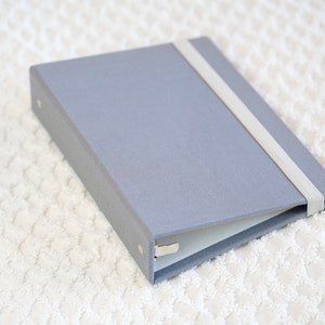 A5 Cloth 6 Ring Binder Planner Organizer  - Medium Grey