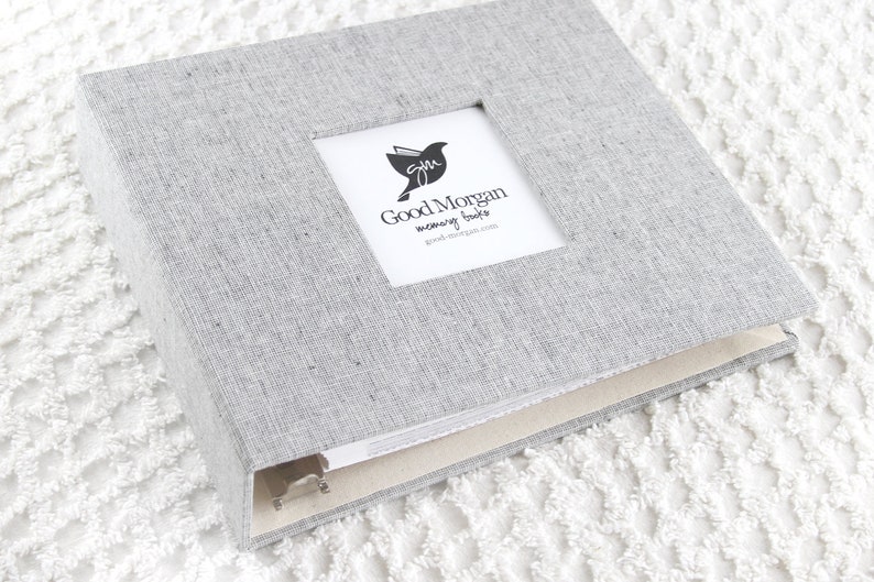 Fabric 3ring Binder Charcoal Linen Grey Etsy