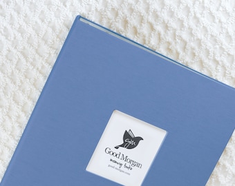 1 Year Baby Memory Book - Periwinkle Linen