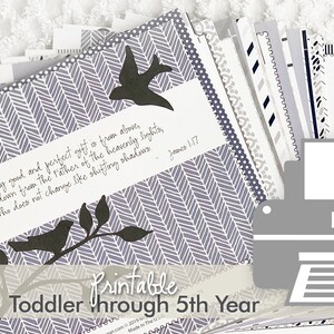 Printable Memory Book Pages  - Toddler through 5th Year Memory Pages