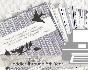 Printable Memory Book Pages  - Toddler through 5th Year Memory Pages