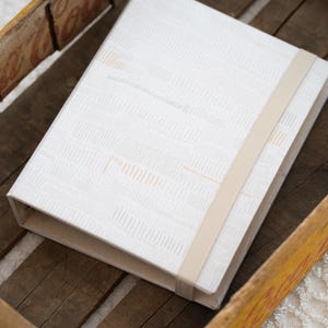 A5 Cloth 6 Ring Binder Planner Organizer - Natural Lines
