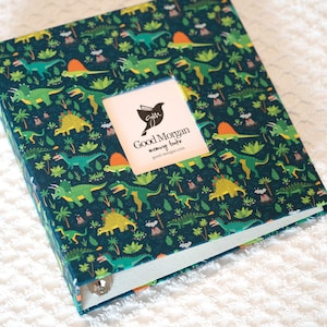 Baby Memory Book Custom 5 Year Baby Memory Album Scrapbook  - Happy Dinosaurs